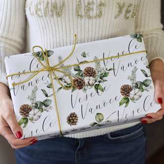 Velkoobchodní balení - Vánoční balící papír - Veselé Vánoce - 25 archů