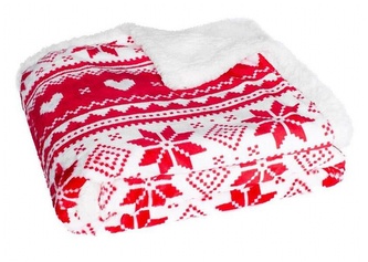 Mikrovláknový pléd - deka s beránkem SHERPA červená 130x150 cm MyBestHome