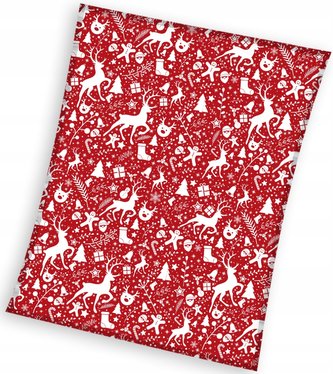 Deka mikovláknová MERRY CHRISTMAS červená 150x200 cm Mybesthome