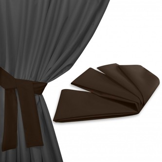 Úvaz - upínač na venkovní zahradní závěs hnědá 160x8 cm (cena za 1 kus) MyBestHome