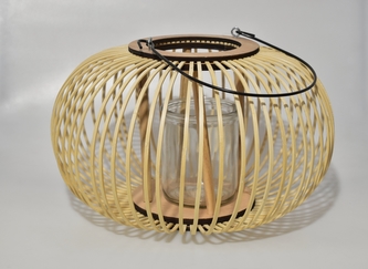 Proutěná lucerna Nora 21x35 cm, přírodní