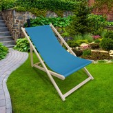 Zahradní skládací lehátko MATTI tmavě tyrkysová 58x120 cm Mybesthome