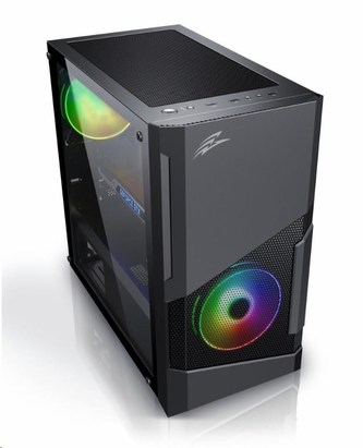 EVOLVEO M5, case mATX, průhledná bočnice, černá EVOLVEO M5, case mATX, průhledná bočnice, černá