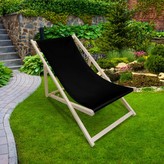Zahradní skládací lehátko MATTI černá 58x120 cm Mybesthome