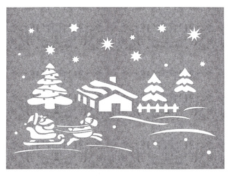 Prostírání ZIMA šedá 30x40 cm Mybesthome