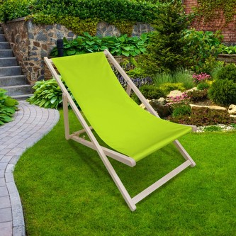 Zahradní skládací lehátko MATTI limonka 58x120 cm Mybesthome
