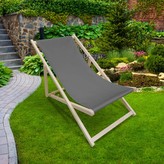Zahradní skládací lehátko MATTI šedá 58x120 cm Mybesthome