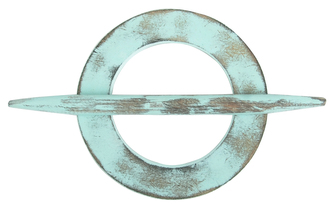 Dekorační ozdobná spona na záclony z přírodního dřeva ARTO O 10 cm, mátová,  Mybesthome