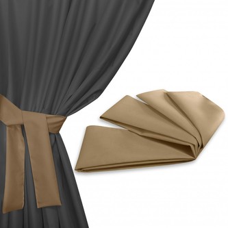 Úvaz - upínač na venkovní zahradní závěs tmavě béžová 160x8 cm (cena za 1 kus) MyBestHome