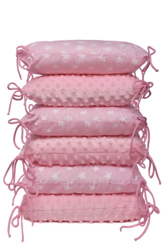T-TOMI Polštářkový mantinel MINKY Pink stars