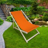 Zahradní skládací lehátko MATTI oranžová 58x120 cm Mybesthome