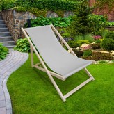 Zahradní skládací lehátko MATTI světle šedá 58x120 cm Mybesthome