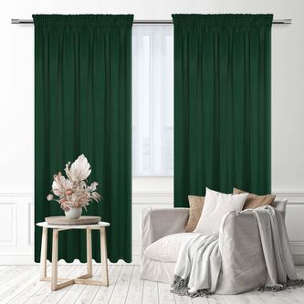 Dekorační závěs s řasící páskou zatemňující HAVANA - BLACKOUT 140x250 cm zelená (cena za 1 kus) MyBestHome