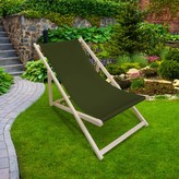 Zahradní skládací lehátko MATTI khaki 58x120 cm Mybesthome