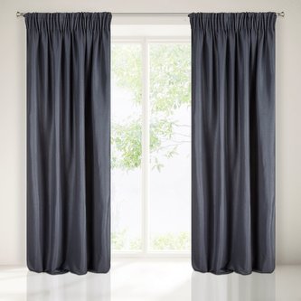 Dekorační lesklý závěs s řasící páskou ARNE modrá 140x270 cm (cena za 1 kus) MyBestHome