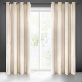 Dekorační velvet závěs VERMONT světle béžová 140x250 cm (cena za 1 kus) MyBestHome