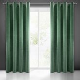 Dekorační velvet závěs ADELE RINGS zelená 140x250 cm (cena za 1 kus) MyBestHome