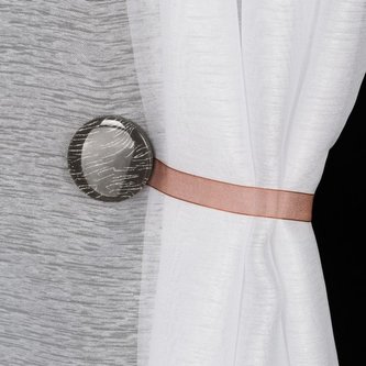 Dekorační ozdobná spona na závěsy s magnetem SWEN hnědá,  O 4 cm Mybesthome