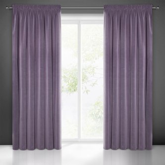 Dekorační velvet závěs s řasící páskou ADELE TAPE fialová 140x270 cm (cena za 1 kus) MyBestHome
