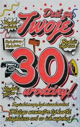 Karnet Urodzinowy 30