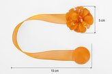 Dekorační ozdobná spona na závěsy s magnetem CHITA, oranžová, O 5 cm Mybesthome cena za 2 ks v balení