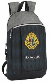 Jednoduchý mini batoh Harry Potter: Bradavice (objem 8,6 litrů|22 x 39 x 10 cm) černý polyester
