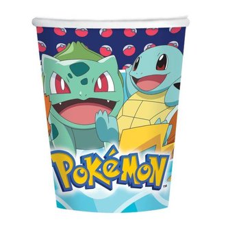 Pokémon kelímky papírové 8 ks 250 ml Amscan