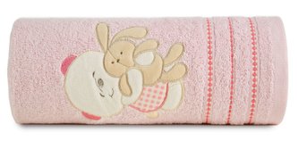 Bavlněný froté ručník s dětským motivem KAMARÁDI růžová 50x90 cm, 450 gr Mybesthome