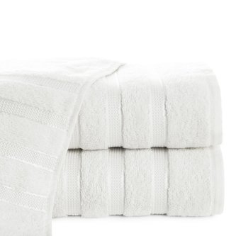 Bavlněný froté ručník s proužky JADEA 50x90 cm, bílá, 500 gr Mybesthome