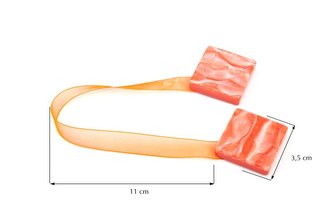 Dekorační ozdobná spona na závěsy s magnetem TAMAY oranžová,  3,5x3,5 cm Mybesthome