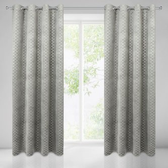 Dekorační vzorovaný velvet závěs KARIM stříbrná 140x250 cm (cena za 1 kus) MyBestHome