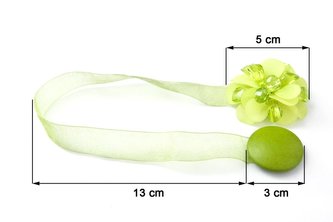 Dekorační ozdobná spona na závěsy s magnetem CHITA, zelená, O 5 cm Mybesthome cena za 2 ks v balení