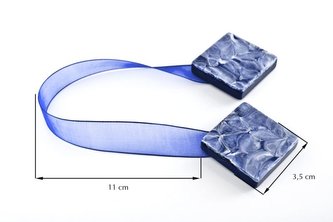 Dekorační ozdobná spona na závěsy s magnetem TAMAY granátová,  3,5x3,5 cm Mybesthome