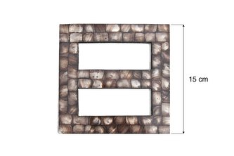 Dekorační ozdobná spona na závěsy AKELA hnědá 15x15 cm Mybesthome