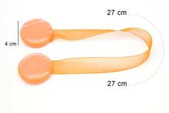 Dekorační ozdobná spona na závěsy s magnetem MUSA meruňková, O 4 cm Mybesthome cena za 2 ks v balení