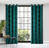 Dekorační vzorovaný velvet závěs PIERRE CARDIN - MARGOT tyrkysová 140x250 cm (cena za 1 kus) MyBestHome