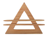 Dekorační ozdobná spona na závěsy z přírodního dřeva ALIDA, světle hnědá, 21x21x21 cm Mybesthome