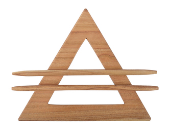 Dekorační ozdobná spona na závěsy z přírodního dřeva ALIDA, světle hnědá, 21x21x21 cm Mybesthome