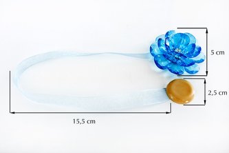 Dekorační ozdobná spona na závěsy s magnetem VALERIA 2, světle modrá, O 5 cm 2 kusy v balení Mybesthome Dekorační ozdobná spona na závěsy s magnetem VALERIA 2, světle modrá, O 5 cm 2 kusy v balení Mybesthome