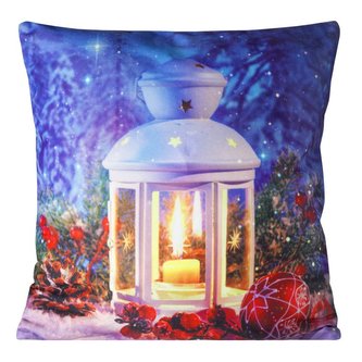 Polštář CHRISTMAS LIGHT 08 MyBestHome 40x40cm zimní motiv - svítící polštářek