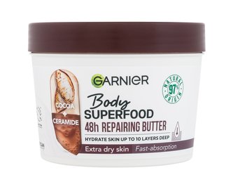 Garnier Body Superfood Tělové máslo 48h Repairing Butter 380 ml Cocoa + Ceramide pro ženy