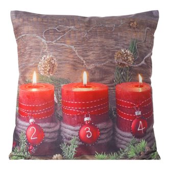Polštář CHRISTMAS LIGHT 09 MyBestHome 40x40cm zimní motiv - svítící polštářek