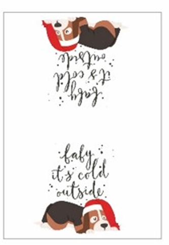 Utěrka HAPPY FRIENDS pejsek zimní motiv A 100% bavlna, 45x65 cm Essex