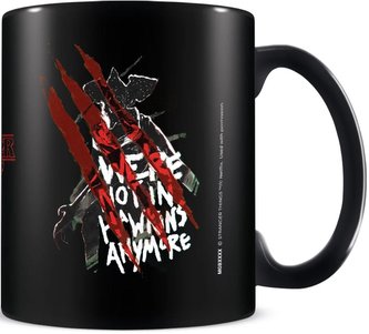 Keramický hrnek Stranger Things: Not in Hawkins (objem 315 ml) černý