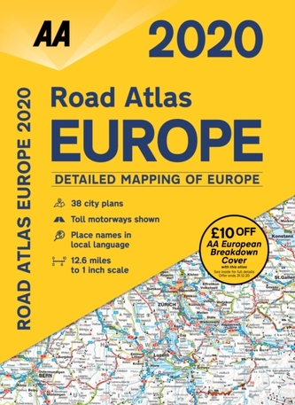 AA Road Atlas Europe 2020 AA Road Atlas Europe 2020