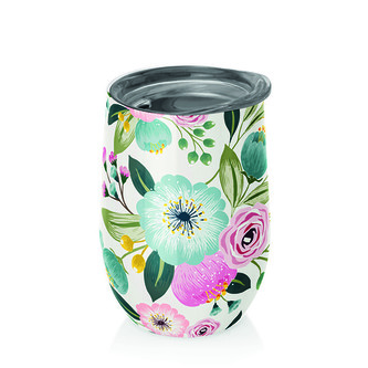 Bioloco Nerezový designový hrnek Pastel flowers 400 ml Bioloco Nerezový designový hrnek Pastel flowers 400 ml