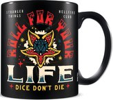 Keramický hrnek Stranger Things: Hellfire (objem 315 ml) černý