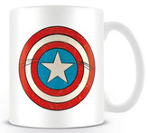 Bílý keramický hrnek Marvel|Captain America: Shield|Štít (objem 315 ml)