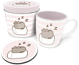 Dárkový set v plechové krabičce Pusheen: Marshmallow (objem hrnku 370 ml)