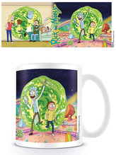 Keramický hrnek Rick and Morty: Portal (objem 315 ml) bílý
